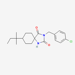 3-[(4-Chlorophenyl)methyl]-8-(2-methylbutan-2-yl)-1,3-diazaspiro[4.5]decane-2,4-dione