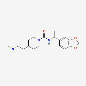 molecular formula C19H29N3O3 B7419528 N-[1-(1,3-benzodioxol-5-yl)ethyl]-4-[2-(dimethylamino)ethyl]piperidine-1-carboxamide 