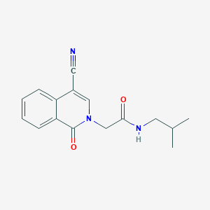 2-(4-cyano-1-oxoisoquinolin-2-yl)-N-(2-methylpropyl)acetamide