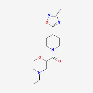 (4-Ethylmorpholin-2-yl)-[4-(3-methyl-1,2,4-oxadiazol-5-yl)piperidin-1-yl]methanone