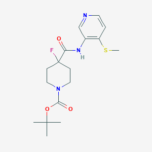 Tert-butyl 4-fluoro-4-[(4-methylsulfanylpyridin-3-yl)carbamoyl]piperidine-1-carboxylate