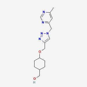 [4-[[1-[(6-Methylpyrimidin-4-yl)methyl]triazol-4-yl]methoxy]cyclohexyl]methanol