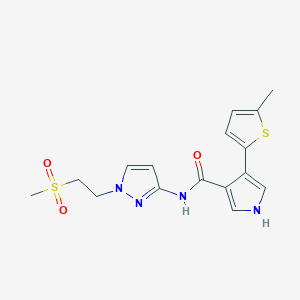 N-[1-(2-methylsulfonylethyl)pyrazol-3-yl]-4-(5-methylthiophen-2-yl)-1H-pyrrole-3-carboxamide