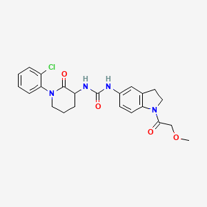 1-[1-(2-Chlorophenyl)-2-oxopiperidin-3-yl]-3-[1-(2-methoxyacetyl)-2,3-dihydroindol-5-yl]urea