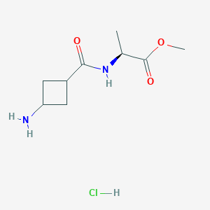 methyl (2S)-2-[(3-aminocyclobutanecarbonyl)amino]propanoate;hydrochloride