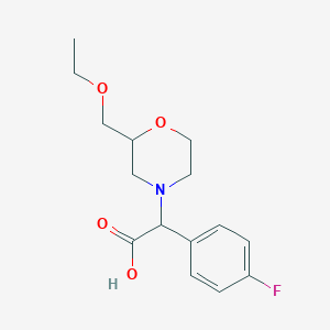 2-[2-(Ethoxymethyl)morpholin-4-yl]-2-(4-fluorophenyl)acetic acid