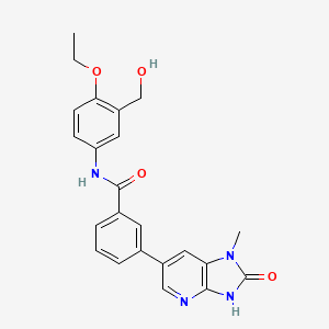 N-[4-ethoxy-3-(hydroxymethyl)phenyl]-3-(1-methyl-2-oxo-3H-imidazo[4,5-b]pyridin-6-yl)benzamide