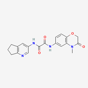 N'-(6,7-dihydro-5H-cyclopenta[b]pyridin-3-yl)-N-(4-methyl-3-oxo-1,4-benzoxazin-6-yl)oxamide