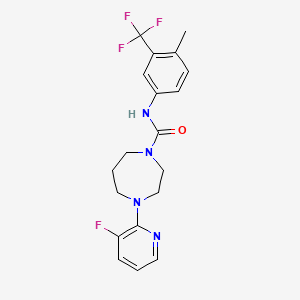 molecular formula C19H20F4N4O B7419777 4-(3-fluoropyridin-2-yl)-N-[4-methyl-3-(trifluoromethyl)phenyl]-1,4-diazepane-1-carboxamide 