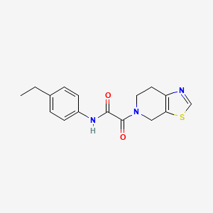 molecular formula C16H17N3O2S B7419782 2-(6,7-dihydro-4H-[1,3]thiazolo[5,4-c]pyridin-5-yl)-N-(4-ethylphenyl)-2-oxoacetamide 