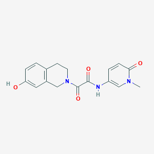 molecular formula C17H17N3O4 B7419801 2-(7-hydroxy-3,4-dihydro-1H-isoquinolin-2-yl)-N-(1-methyl-6-oxopyridin-3-yl)-2-oxoacetamide 