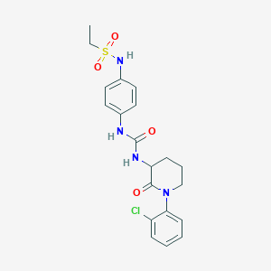 1-[1-(2-Chlorophenyl)-2-oxopiperidin-3-yl]-3-[4-(ethylsulfonylamino)phenyl]urea