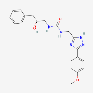 1-[(2R)-2-hydroxy-3-phenylpropyl]-3-[[3-(4-methoxyphenyl)-1H-1,2,4-triazol-5-yl]methyl]urea