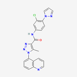 N-(3-chloro-4-pyrazol-1-ylphenyl)-5-methyl-1-quinolin-5-yltriazole-4-carboxamide