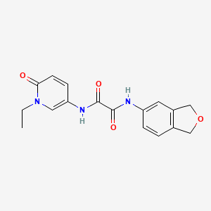 molecular formula C17H17N3O4 B7419832 N-(1,3-dihydro-2-benzofuran-5-yl)-N'-(1-ethyl-6-oxopyridin-3-yl)oxamide 