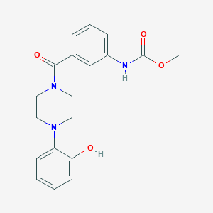 molecular formula C19H21N3O4 B7419841 methyl N-[3-[4-(2-hydroxyphenyl)piperazine-1-carbonyl]phenyl]carbamate 