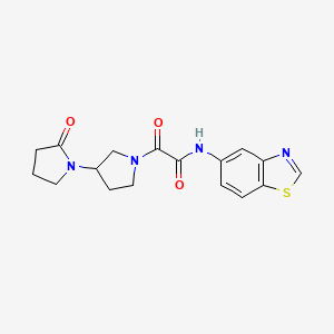 N-(1,3-benzothiazol-5-yl)-2-oxo-2-[3-(2-oxopyrrolidin-1-yl)pyrrolidin-1-yl]acetamide