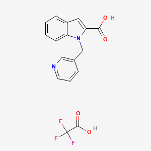 molecular formula C17H13F3N2O4 B7419856 1-(Pyridin-3-ylmethyl)indole-2-carboxylic acid;2,2,2-trifluoroacetic acid 