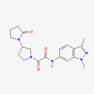 N-(1,3-dimethylindazol-6-yl)-2-oxo-2-[3-(2-oxopyrrolidin-1-yl)pyrrolidin-1-yl]acetamide