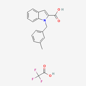 molecular formula C19H16F3NO4 B7419870 1-[(3-Methylphenyl)methyl]indole-2-carboxylic acid;2,2,2-trifluoroacetic acid 