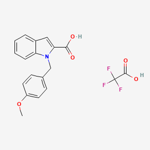 1-[(4-Methoxyphenyl)methyl]indole-2-carboxylic acid;2,2,2-trifluoroacetic acid