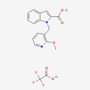 1-[(2-Methoxypyridin-3-yl)methyl]indole-2-carboxylic acid;2,2,2-trifluoroacetic acid