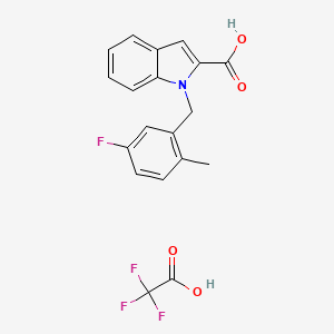 1-[(5-Fluoro-2-methylphenyl)methyl]indole-2-carboxylic acid;2,2,2-trifluoroacetic acid