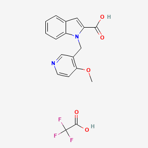 1-[(4-Methoxypyridin-3-yl)methyl]indole-2-carboxylic acid;2,2,2-trifluoroacetic acid