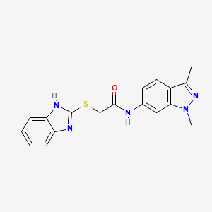 2-(1H-benzimidazol-2-ylsulfanyl)-N-(1,3-dimethylindazol-6-yl)acetamide