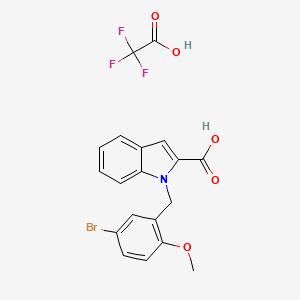 1-[(5-Bromo-2-methoxyphenyl)methyl]indole-2-carboxylic acid;2,2,2-trifluoroacetic acid