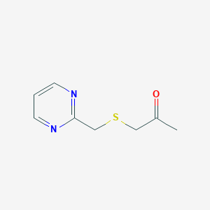 molecular formula C8H10N2OS B7419981 1-(Pyrimidin-2-ylmethylsulfanyl)propan-2-one 