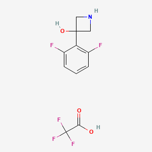 3-(2,6-Difluorophenyl)azetidin-3-ol; trifluoroacetic acid