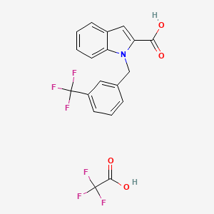 molecular formula C19H13F6NO4 B7420027 2,2,2-Trifluoroacetic acid;1-[[3-(trifluoromethyl)phenyl]methyl]indole-2-carboxylic acid 