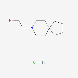 molecular formula C11H21ClFN B7420034 8-(2-Fluoroethyl)-8-azaspiro[4.5]decane;hydrochloride 