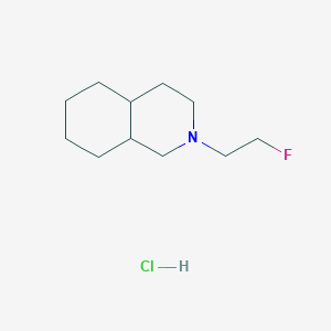 2-(2-fluoroethyl)-3,4,4a,5,6,7,8,8a-octahydro-1H-isoquinoline;hydrochloride