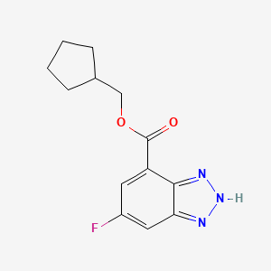 molecular formula C13H14FN3O2 B7420057 cyclopentylmethyl 6-fluoro-2H-benzotriazole-4-carboxylate 