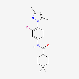 N-[4-(3,5-dimethylpyrazol-1-yl)-3-fluorophenyl]-4,4-dimethylcyclohexane-1-carboxamide