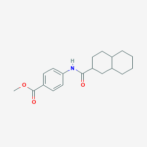 molecular formula C19H25NO3 B7420078 Methyl 4-(1,2,3,4,4a,5,6,7,8,8a-decahydronaphthalene-2-carbonylamino)benzoate 