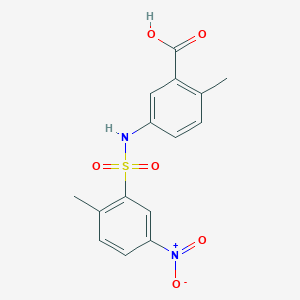 2-Methyl-5-[(2-methyl-5-nitrophenyl)sulfonylamino]benzoic acid