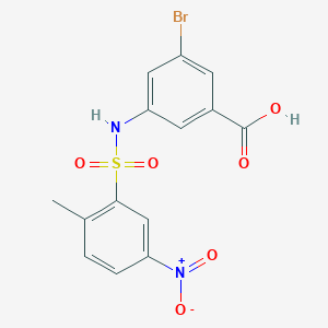 3-Bromo-5-[(2-methyl-5-nitrophenyl)sulfonylamino]benzoic acid