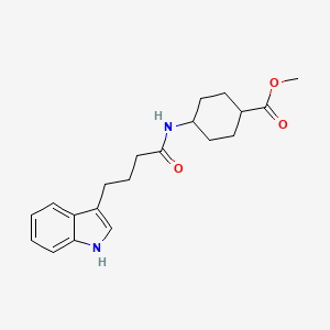 molecular formula C20H26N2O3 B7420137 methyl 4-[4-(1H-indol-3-yl)butanoylamino]cyclohexane-1-carboxylate 