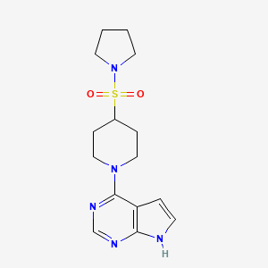 4-(4-pyrrolidin-1-ylsulfonylpiperidin-1-yl)-7H-pyrrolo[2,3-d]pyrimidine