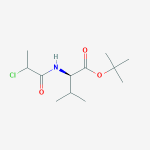 molecular formula C12H22ClNO3 B7420200 tert-butyl (2R)-2-(2-chloropropanoylamino)-3-methylbutanoate 