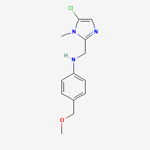 molecular formula C13H16ClN3O B7420209 N-[(5-chloro-1-methylimidazol-2-yl)methyl]-4-(methoxymethyl)aniline 