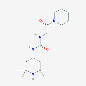 molecular formula C17H32N4O2 B7420214 1-(2-Oxo-2-piperidin-1-ylethyl)-3-(2,2,6,6-tetramethylpiperidin-4-yl)urea 