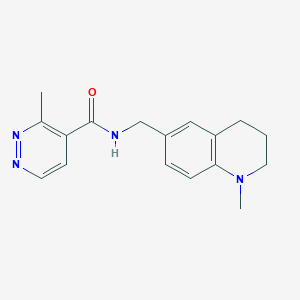 3-methyl-N-[(1-methyl-3,4-dihydro-2H-quinolin-6-yl)methyl]pyridazine-4-carboxamide