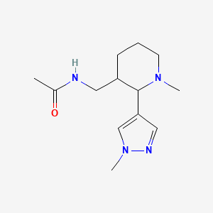 N-[[1-methyl-2-(1-methylpyrazol-4-yl)piperidin-3-yl]methyl]acetamide