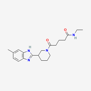 N-ethyl-5-[3-(6-methyl-1H-benzimidazol-2-yl)piperidin-1-yl]-5-oxopentanamide