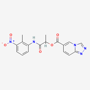 [1-(2-Methyl-3-nitroanilino)-1-oxopropan-2-yl] [1,2,4]triazolo[4,3-a]pyridine-6-carboxylate