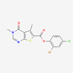 (2-Bromo-4-chlorophenyl) 3,5-dimethyl-4-oxothieno[2,3-d]pyrimidine-6-carboxylate